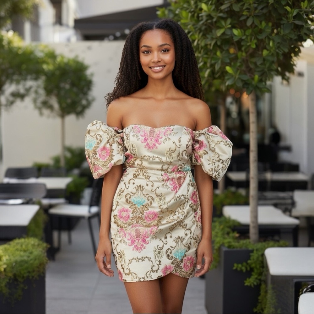 Floral Off-Shoulder Mini Dress